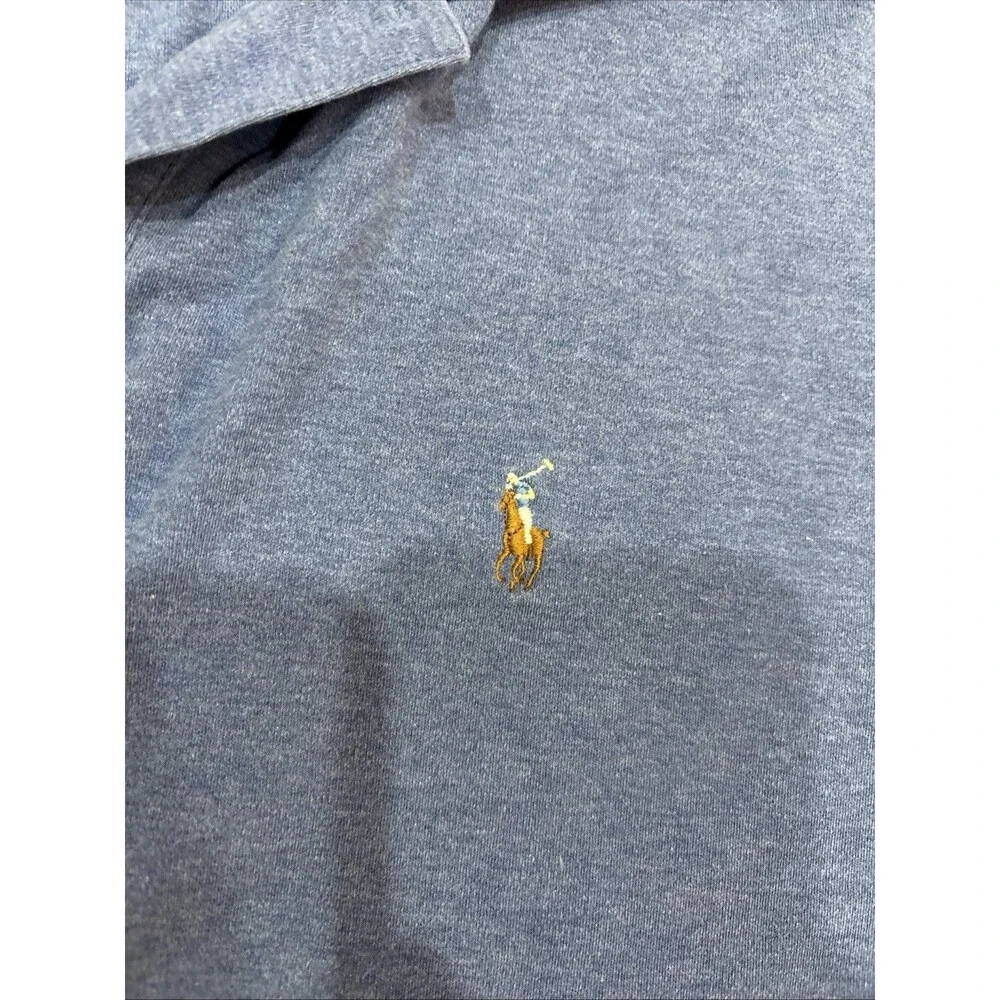 Polo Ralph Lauren Super soft Pima Cotton Heather Blue Polo Flesh Pony Men's XXL